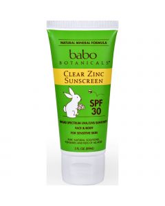Babo Botanicals Sunscreen - Clear Zinc - SPF 30 - 3 fl oz