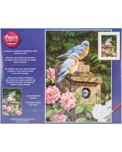 Dimensions Paint Works Paint By Number Kit 14"X20"-Garden Bluebirds