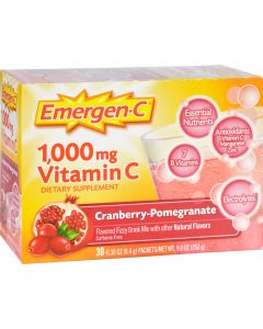 Alacer Emergen-C Vitamin C Fizzy Drink Mix Cranberry Pomegranate - 1000 mg - 30 Packets