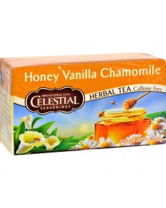 Celestial Seasonings Herbal Tea Caffeine Free Honey Vanilla Chamomile - 20 Tea Bags - Case of 6