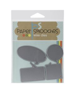 Paper Smooches Die-Word Bubbles