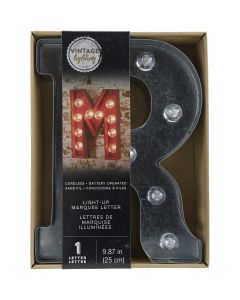 Darice Silver Metal Marquee Letter 9.875"-R