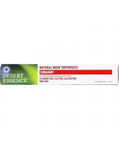Desert Essence Toothpaste - Neem - Cinnamint - 6.25 oz - 1 each