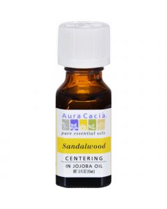 Aura Cacia Precious Essentials Sandalwood Blended with Jojoba Oil - 0.5 fl oz