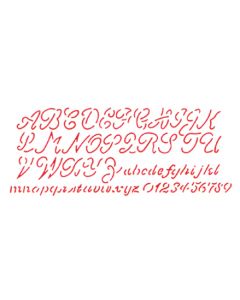 Plaid:Delta Stencil Magic Decorative Stencils-Script Alphabet 5.25"X13"