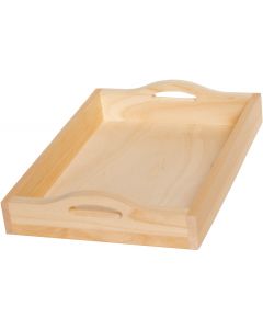 Walnut Hollow Pine Rectangle Serving Tray W/Handles-15"X11"X2.88"