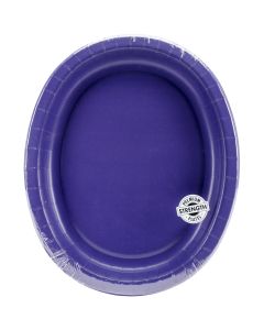 Creative Converting Dinner Platter 10"X12" 8/Pkg-Purple