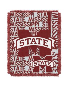 The Northwest Company Mississippi State College 48x60 Triple Woven Jacquard Throw - Double Play Series