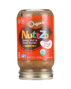 NuttZo Spread - Organic - Seven Nut and Seed Butter - Creamy - Peanut Free - 16 oz - case of 6