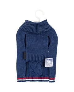 Bh Pet Gear Cable Sweater Small 13"-15"-Navy