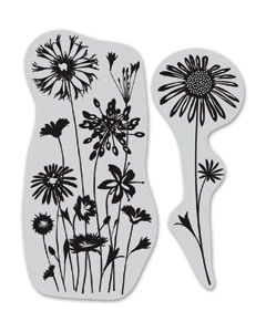 Hero Arts Cling Stamps 4.5"X5.75"-Wildflower Garden