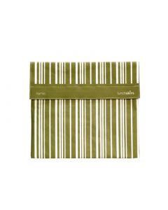Lunchskins Sub Bag - Green Vertical Stripe