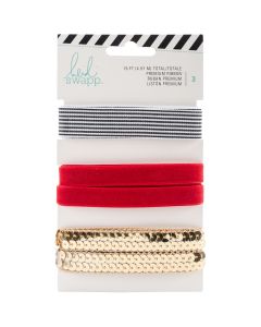 American Crafts NEW! Heidi Swapp Gift Wrap Ribbon Set 3/Pkg-Black, Red, Gold
