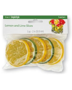 Floracraft Design It Simple Decorative Fruit 5/Pkg-Lemon & Lime Slices