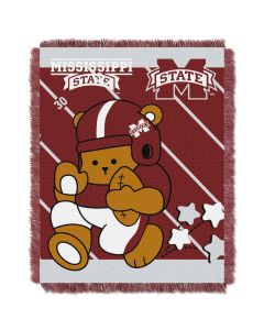The Northwest Company Mississippi State College Baby 36x46 Triple Woven Jacquard Throw - Fullback Series