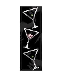 Me & My Big Ideas Rhinestone Stickers-Martini Glasses