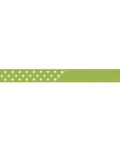 May Arts Polka Dot Grosgrain Ribbon 5/8"X30yd-Celery