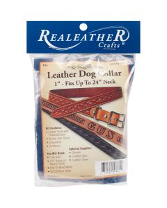 Realeather Crafts Leathercraft Kit-Dog Collar 1"