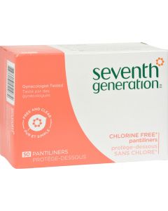Seventh Generation Pantiliners - Chlorine Free - 50 ct - Case of 12