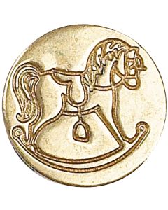 Manuscript Pen Decorative Sealing Coin .75"-Rocking Horse