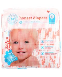 The Honest Company Diapers - Giraffes - Size 6 - Children 35 plus lbs - 22 count - 1 each