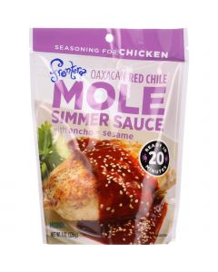 Frontera Foods Simmer Sauce - Oaxacan Red Chile Mole - with Ancho and Sesame - 8 oz - case of 6