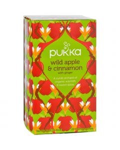 Pukka Herbal Teas Tea - Organic - Wild Apple and Cinnamon - 20 Bags - Case of 6