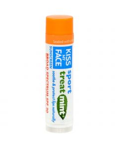 Kiss My Face Lip Balm Sport - Mint - SPF 30 - Case of 24 - .15 oz