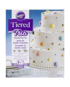 Wilton Tiered Trio Cake Pan Set-Round 4", 6" & 8"
