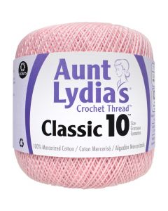 Coats Crochet Aunt Lydia's Classic Crochet Thread Size 10-Orchid Pink