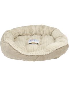Ethical Pets Carved Plush Cuddler Step-In Bed 32"X25"X9"-Tan