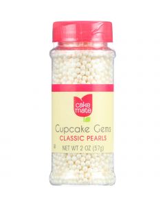 Cake Mate Cake Decor - Cupcake Gems - Perfect Pearls - 2 oz - case of 6