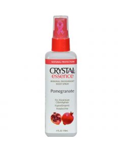 Crystal Essence Mineral Deodorant Body Spray Pomegranate - 4 fl oz