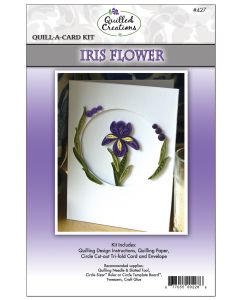 Quilled Creations Quill-A-Card Kit-Iris Flower