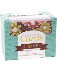 American Crafts A2 Cards W/Envelopes (4.375"X5.75") 40/Pkg-Glimmer - American Crafts A2 Cards W/Envelopes (4.375"X5.75") 40/Pkg-Glimmer