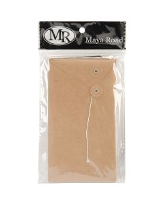 Maya Road String Tie Closure Envelopes 6.7"X3.6" 3/Pkg-Kraft Landscape & Portrait Styles/3 Each