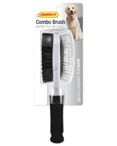Westminster Pet Products Soft Grip Combo Pin & Bristle Brush-