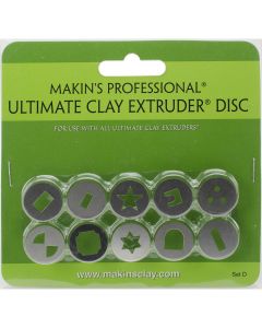Makin's USA Makin's Professional Ultimate Clay Extruder Discs 10/Pkg-Set D