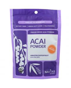 Navitas Naturals Acai Powder - Organic - Freeze-Dried - 8 oz - case of 12