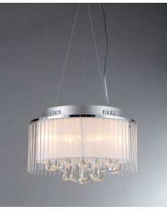 Warehouse of Tiffany Ares Chrome Five-Light Chandelier