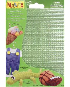 Makin's USA Makin's Clay Texture Sheets 7"X5.5" 4/Pkg-Set B (Screen, Stripe, Check & Dot) - Makin's Clay Texture Sheets 7"X5.5" 4/Pkg-Set B (Screen, Stripe, Check & Dot)