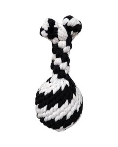 Scoochie Pet Products Super Scooch Rope Drumstick With Squeaker Dog Toy 8"-Large