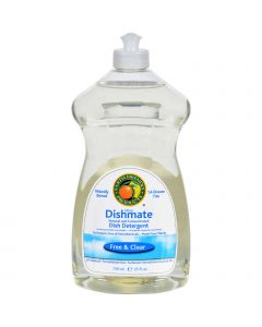 Earth Friendly Dishmate - Free and Clear - Case of 6 - 25 fl oz