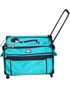 TUTTO Machine On Wheels Case-27"X16.25"X14" Turquoise