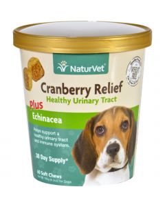 NaturVet Cranberry Relief - Plus Echinacea - Dogs - Cup - 60 Soft Chews