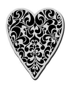 Stampendous Cling Stamp 3.5"X4" -Ornate Heart