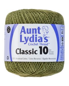 Coats Crochet Aunt Lydia's Classic Crochet Thread Size 10-Olive