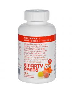 SmartyPants Children's All-in-One Multivitamin Plus Omega 3 Plus Vitamin D Gummies - 120 Ct