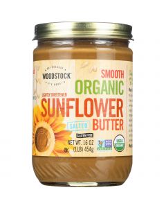 Woodstock Nut Butter - Organic - Sunflower - Organic - Smooth - Salted - Lightly Sweetened - 16 oz - case of 12