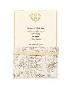 Wilton Invitation Kit Makes 25-Gold Wedding Toile